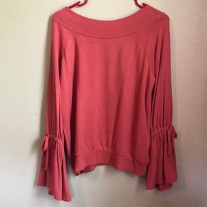 Ruffled long sleeve shirt